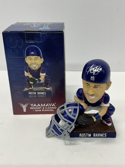 AUSTIN BARNES 2020 WORLD SERIES CHAMP SIGNED DODGERS SGA BOBBLEHEAD PSA 2C59550