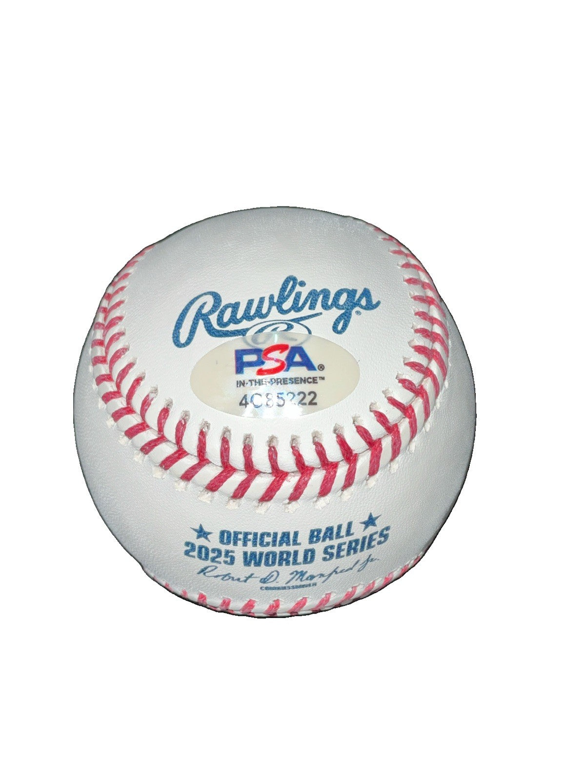 EDGARDO HENRIQUEZ DODGERS SIGNED 2025 WORLD SERIES BASEBALL "2025 WS CHAMP" PSA