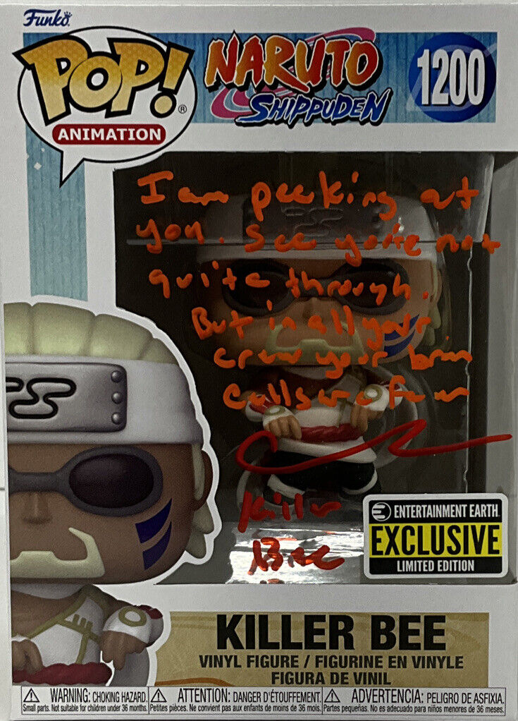 CATERO COLBERT SIGNED KILLER BEE NARUTO FUNKO POP 1200 +QUOTE PSA 2C63696