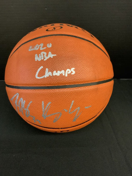 DWIGHT HOWARD KYLE KUZMA SIGNED SPALDING BASKETBALL 2020 NBA CHAMPS" PSA AI74988