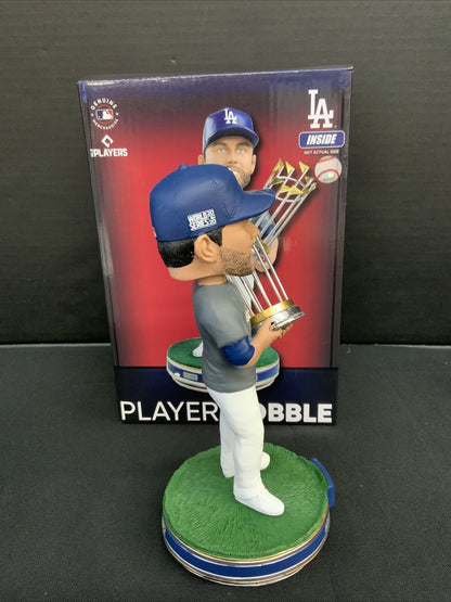 CHRIS TAYLOR DODGERS SIGNED CHAMPIONSHIP BOBBLEHEAD "2020 WS CHAMPS" PSA 1C01595