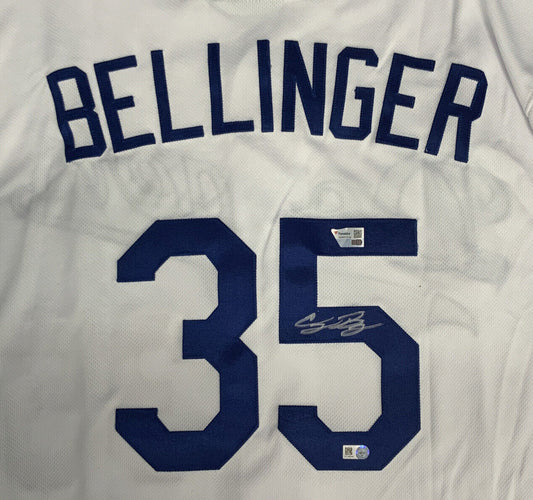 CODY BELLINGER DODGERS CHAMPION SIGNED 2020 WORLD SERIES JERSEY MLB VT102744