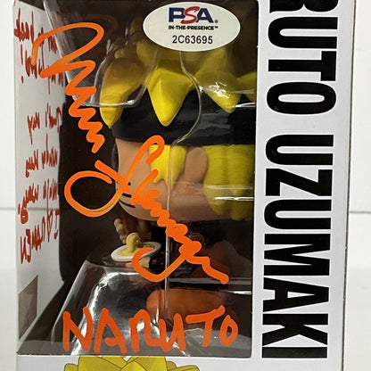 MAILE FLANAGAN SIGNED NARUTO UZUMAKI WITH RAMEN FUNKO POP 823 +QUOTE PSA 2C63695