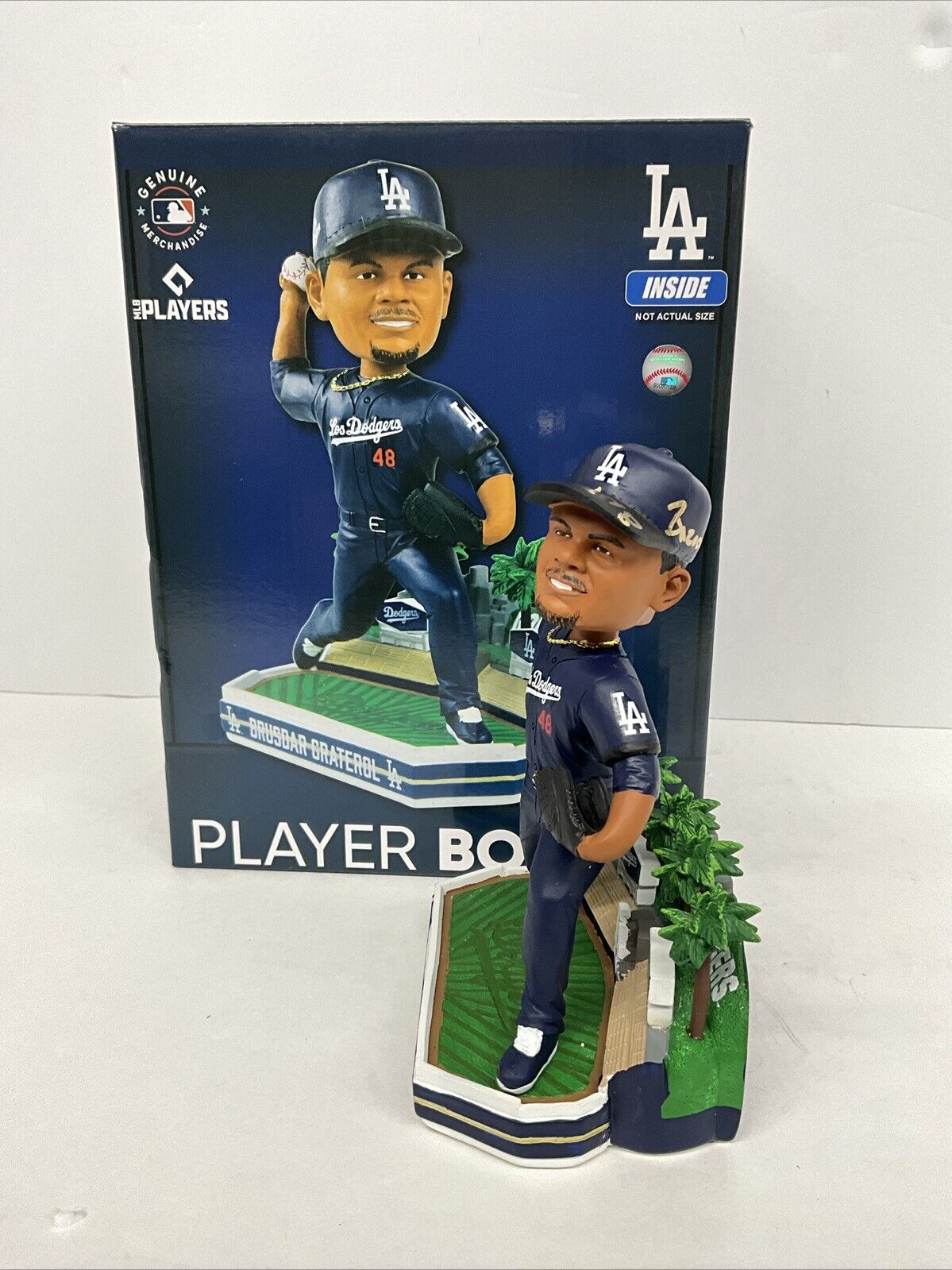 BRUSDAR GRATEROL SIGNED DODGERS FOCO CITY CONNECT BOBBLEHEAD BAZOOKA PSA 3C24660