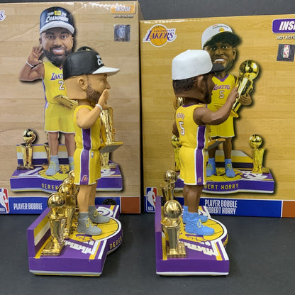 ROBERT HORRY & DEREK FISHER LAKERS NBA CHAMPIONSHIP LIMITED ED BOBBLEHEAD SET