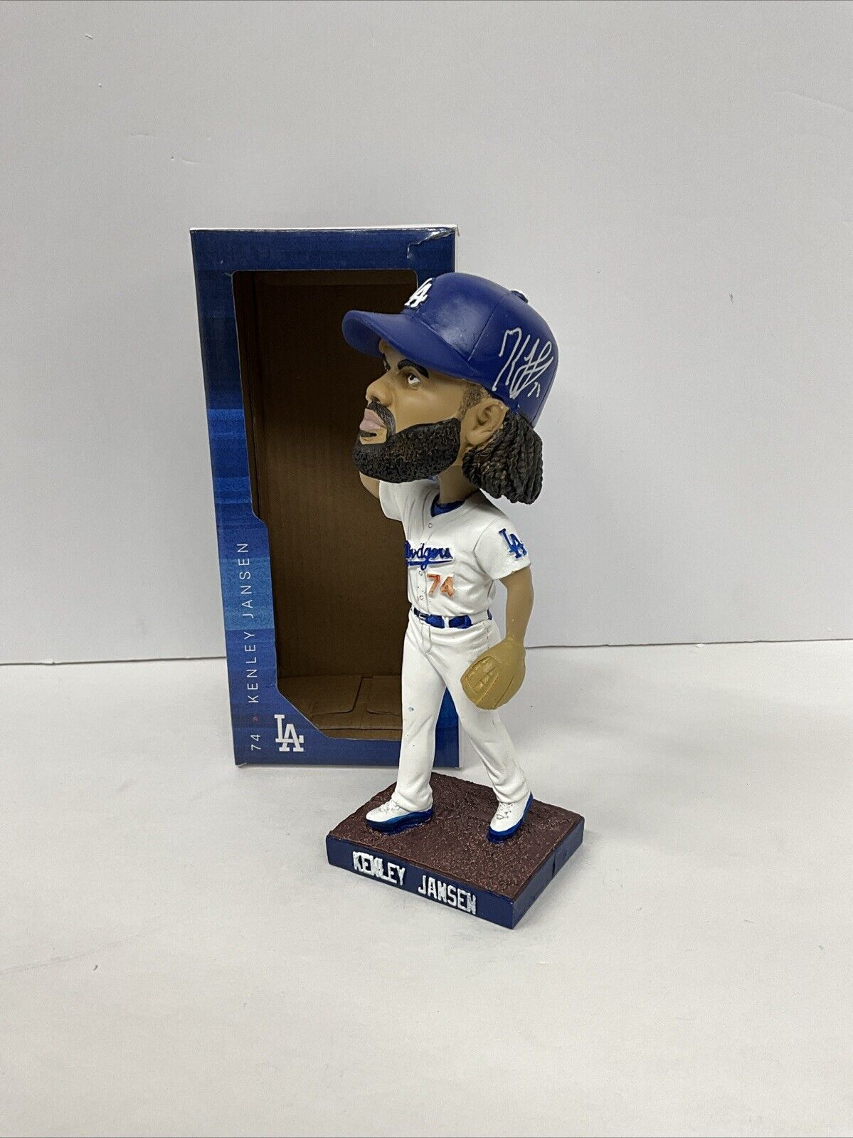 KENLEY JANSEN SIGNED DODGERS 2019 SGA BOBBLEHEAD "2020 WS CHAMPS" IN PSA 9A48400