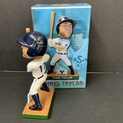 CHRIS TAYLOR DODGERS SIGNED EVERETT AQUASOX MINOR LEAGUE BOBBLEHEAD PSA 1C08005