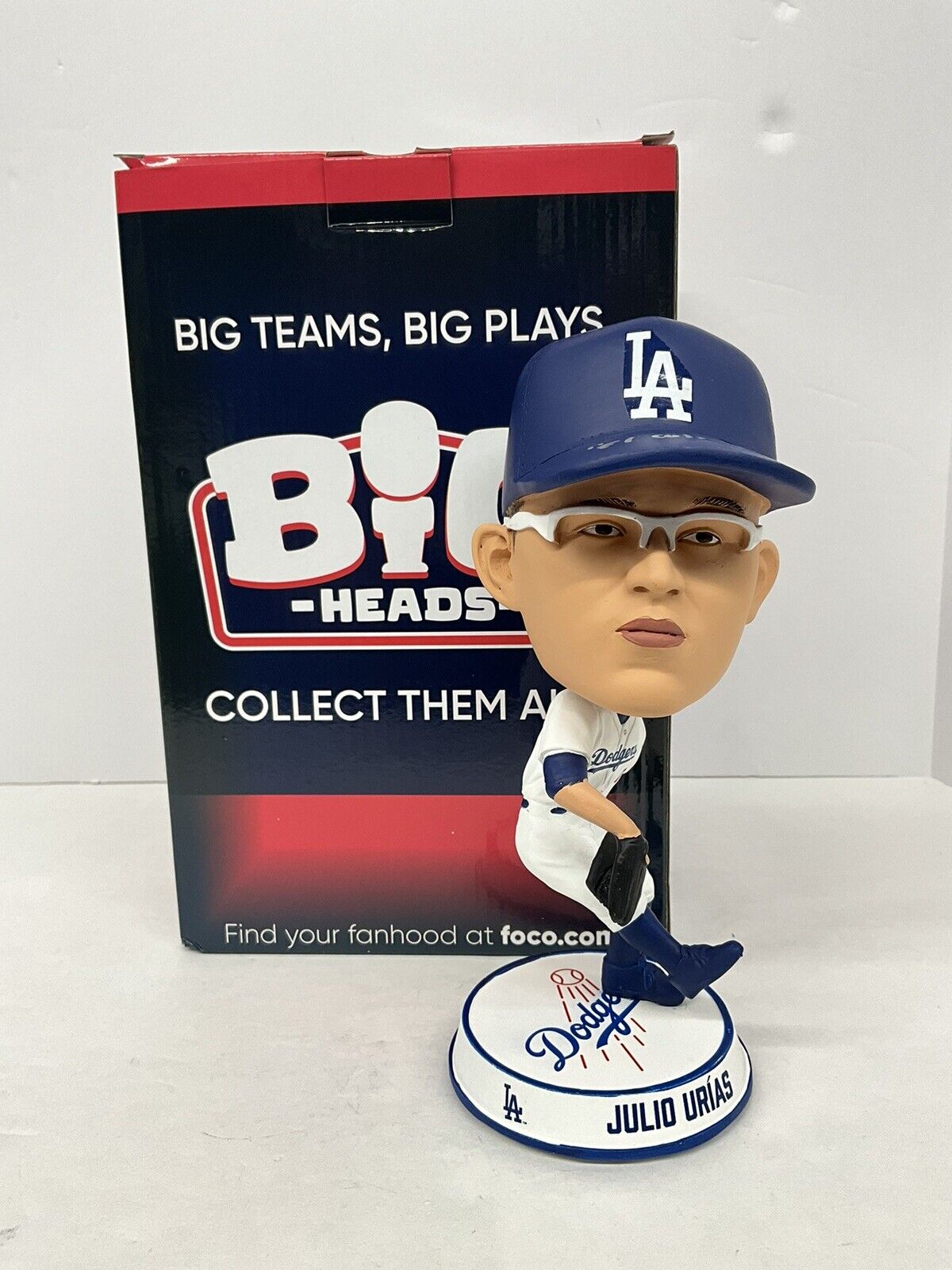 JULIO URIAS SIGNED DODGERS FOCO BIGHEAD BOBBLEHEAD /222 "EL CULICHI" BAS AC09687