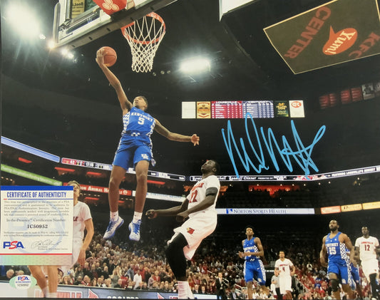 MALIK MONK LAKERS SIGNED 11X14 KENTUCKY WILDCATS PHOTO PSA ITP AUTHENTICATED