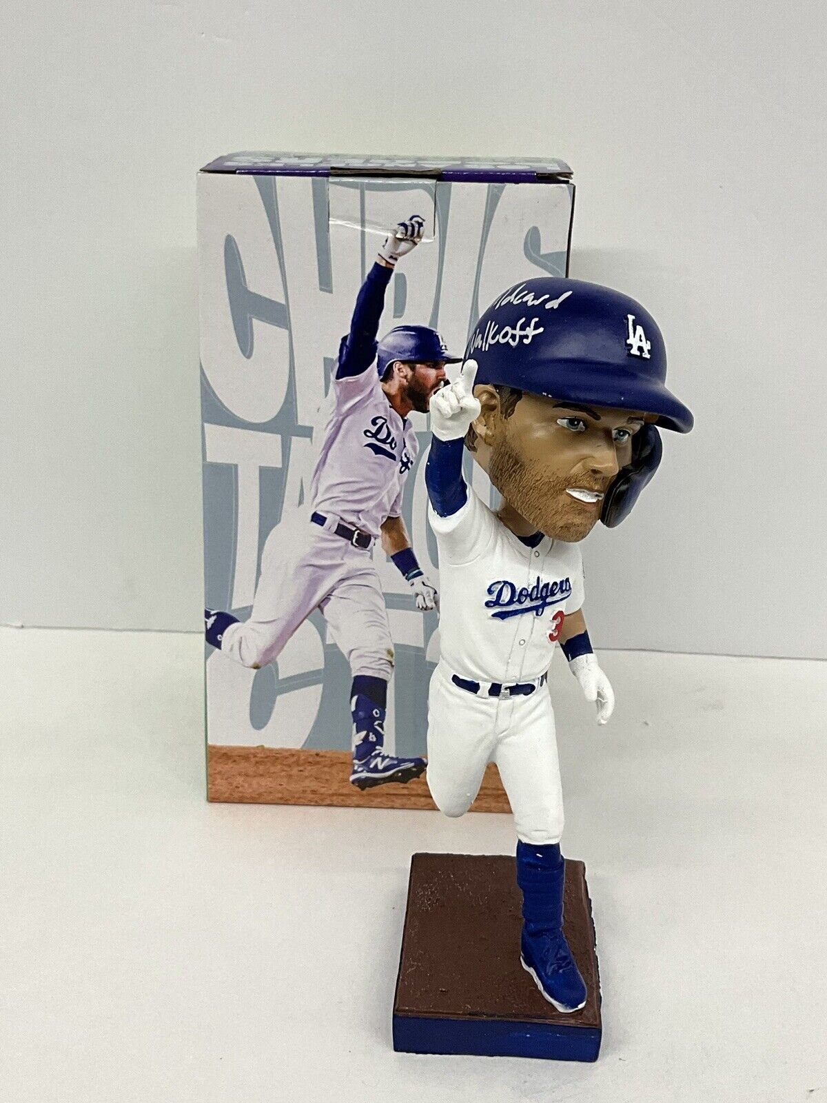 CHRIS TAYLOR SIGNED DODGERS 2022 SGA BOBBLEHEAD "WILDCARD WALKOFF" PSA 2C53560