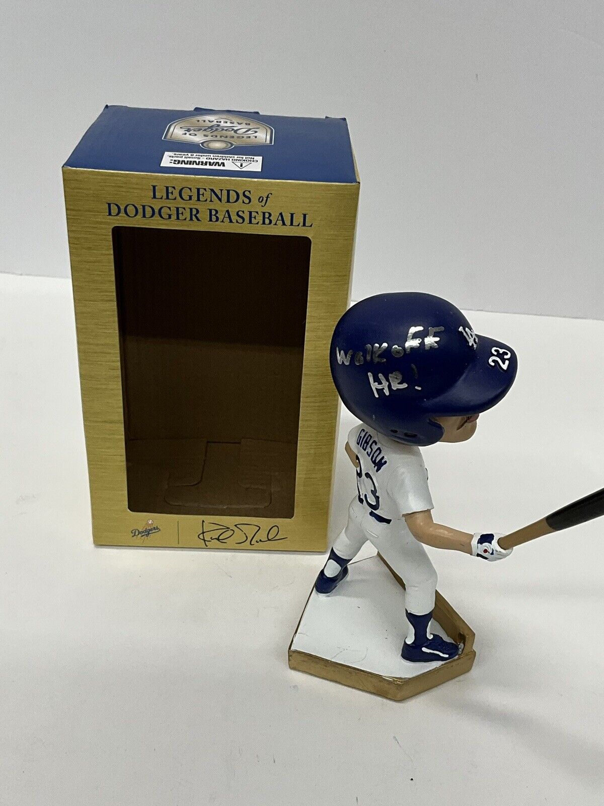 KIRK GIBSON DODGERS SIGNED 2019 SGA BOBBLEHEAD "88 WS WALK OFF HR" PSA 3T04231