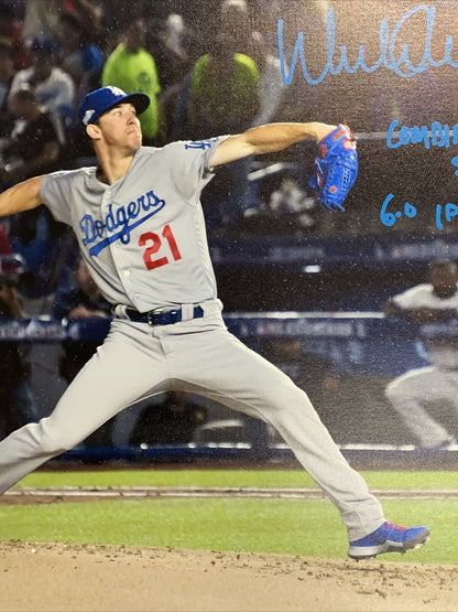 18/21 DODGERS WALKER ANTHONY BUEHLER FULL NAME SIGNED 22X32 NO-HITTER CANVAS BAS