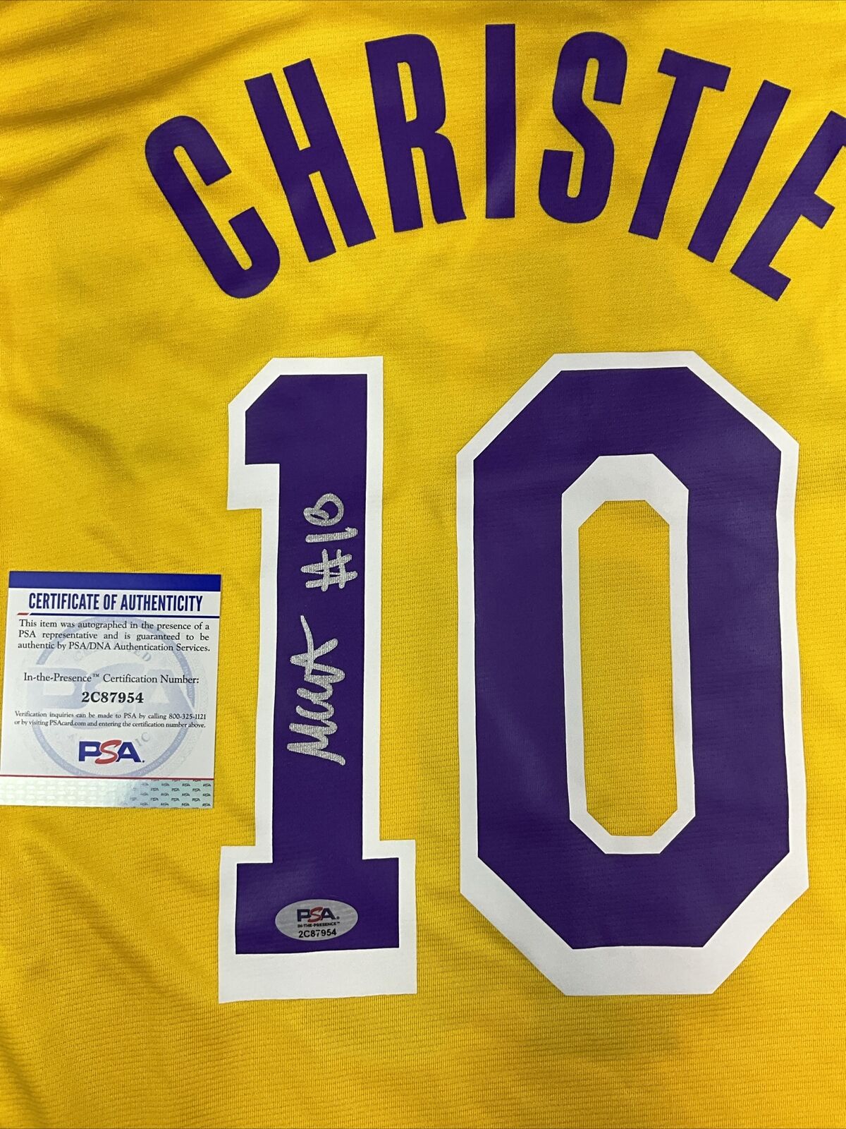 MAX CHRISTIE SIGNED LOS ANGELES LAKERS FANATICS NBA JERSEY PSA ITP 2C87954