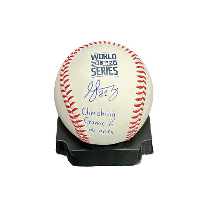 VICTOR GONZALEZ DODGERS SIGNED 2020 WS BASEBALL "CLINCHING GAME 6 WINNER" PSA