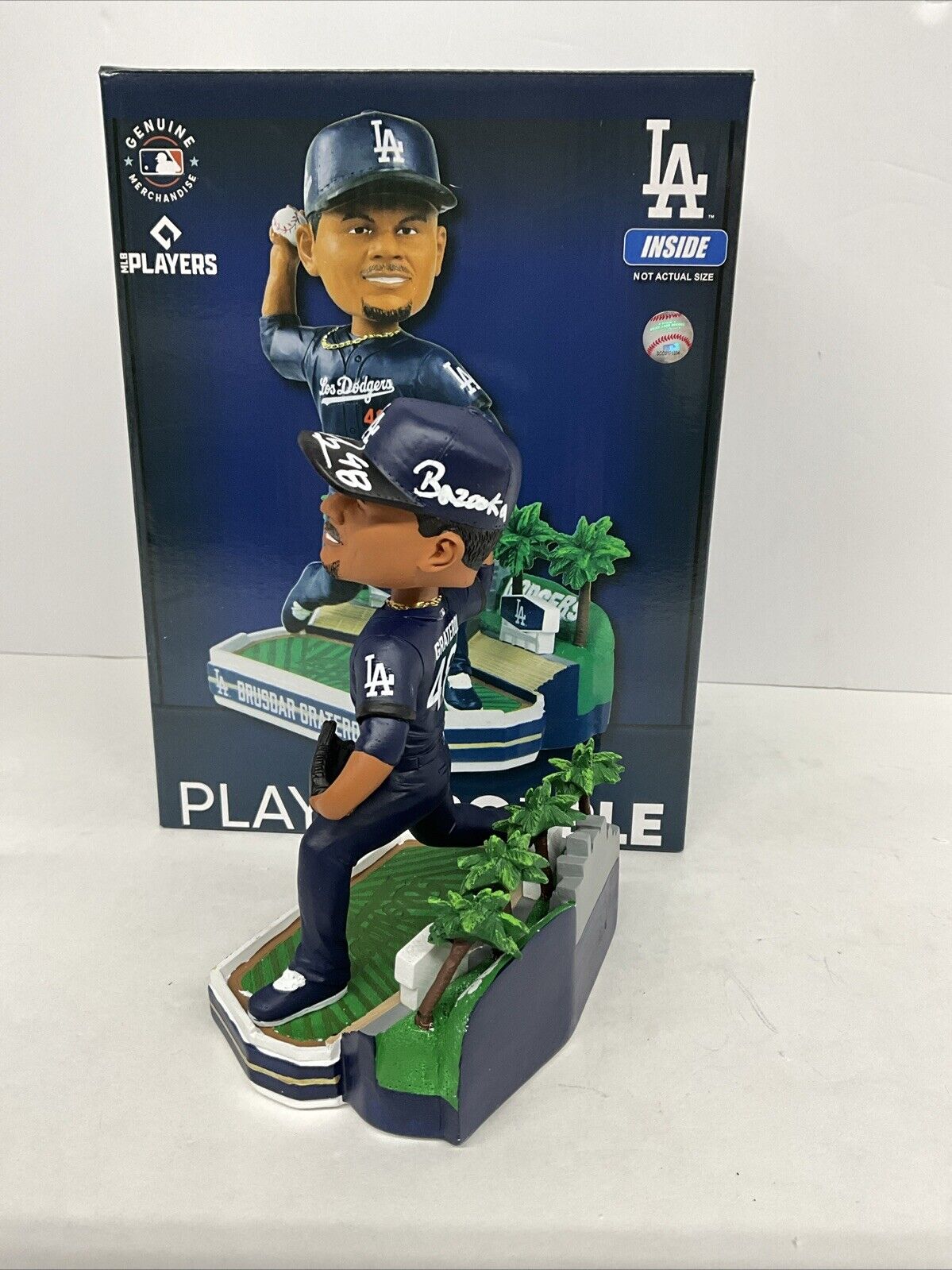 BRUSDAR GRATEROL SIGNED DODGERS FOCO CITY CONNECT BOBBLEHEAD BAZOOKA PSA 3C24582