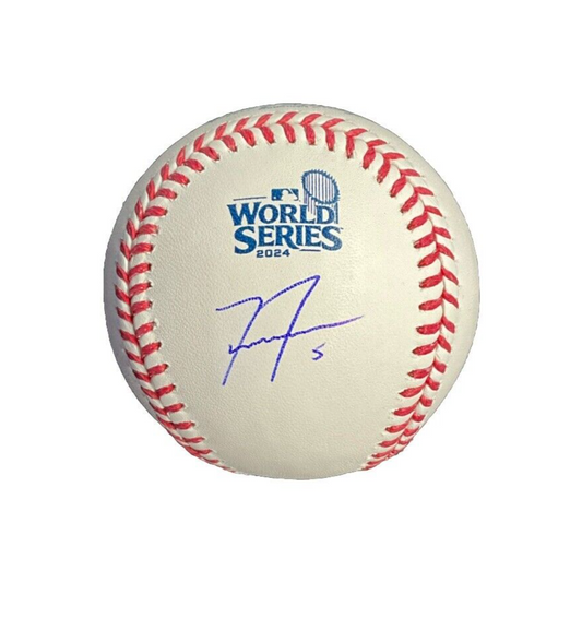 FREDDIE FREEMAN 1024 WS MVP DODGERS SIGNED 2024 WORLD SERIES BASEBALL MLB COA