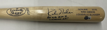 KIRK GIBSON DODGERS SIGNED LOUISVILLE SLUGGER BAT "88 WS WALK OFF HR BAS W140600