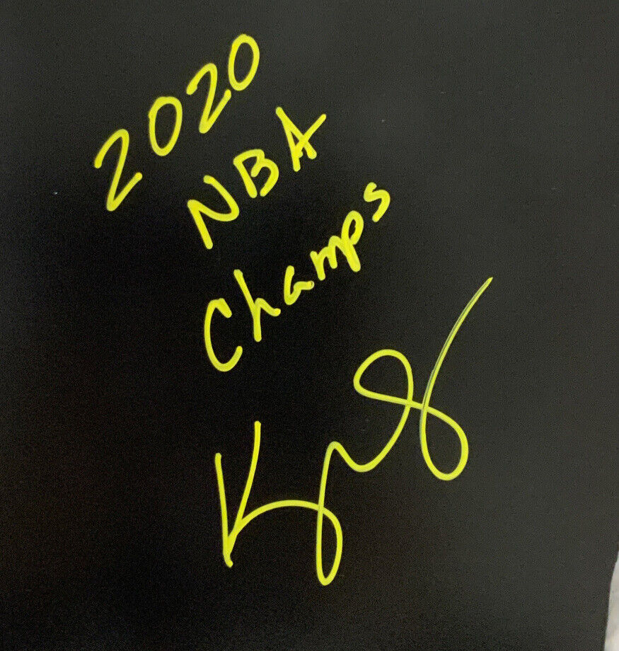 KYLE KUZMA LAKERS SIGNED 16X20 PHOTO "2020 NBA CHAMPS" INSCRIPTION PSA