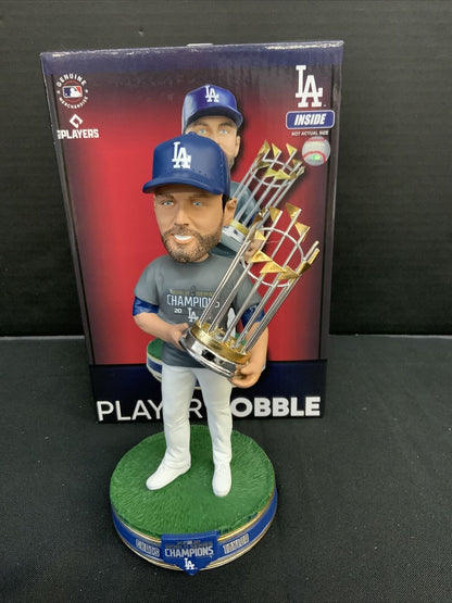 CHRIS TAYLOR DODGERS SIGNED FOCO CHAMPIONSHIP BOBBLEHEAD PSA 1C01599