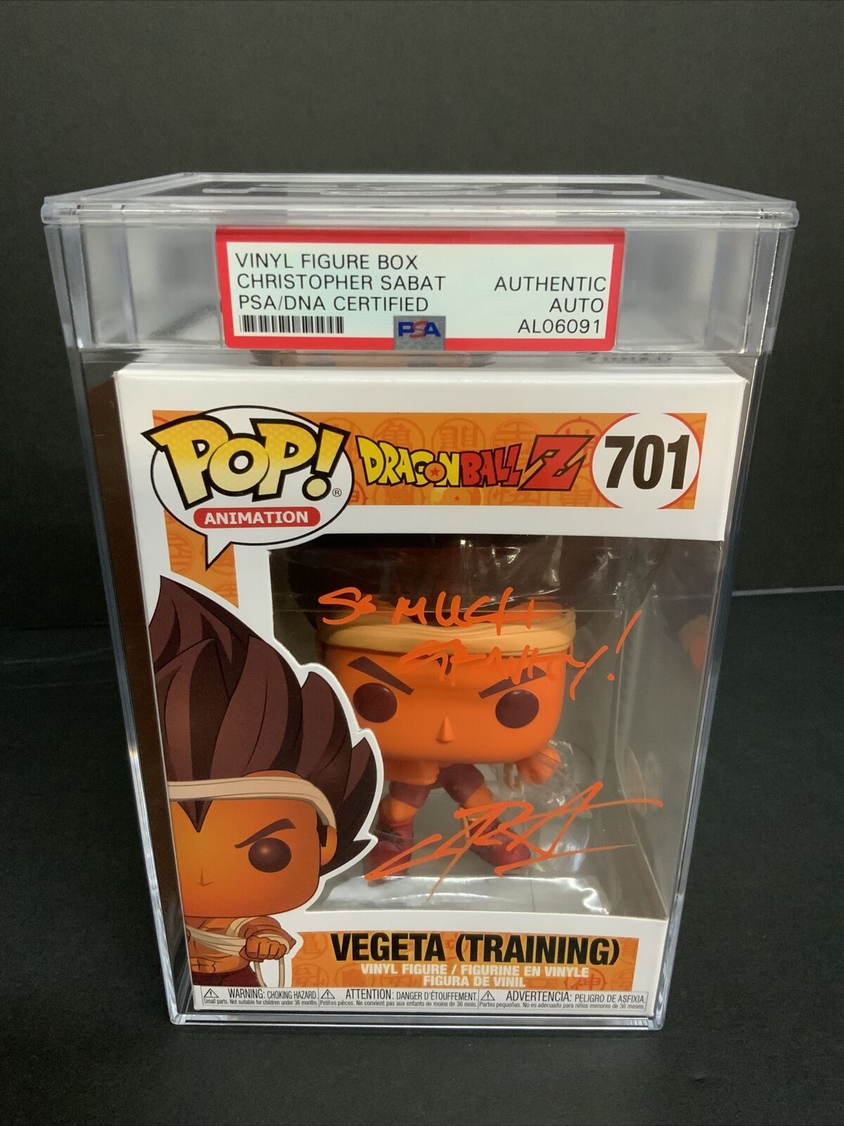 AUTOGRAPHED Vegeta Funko Pop, Signed by Chris outlet Sabat