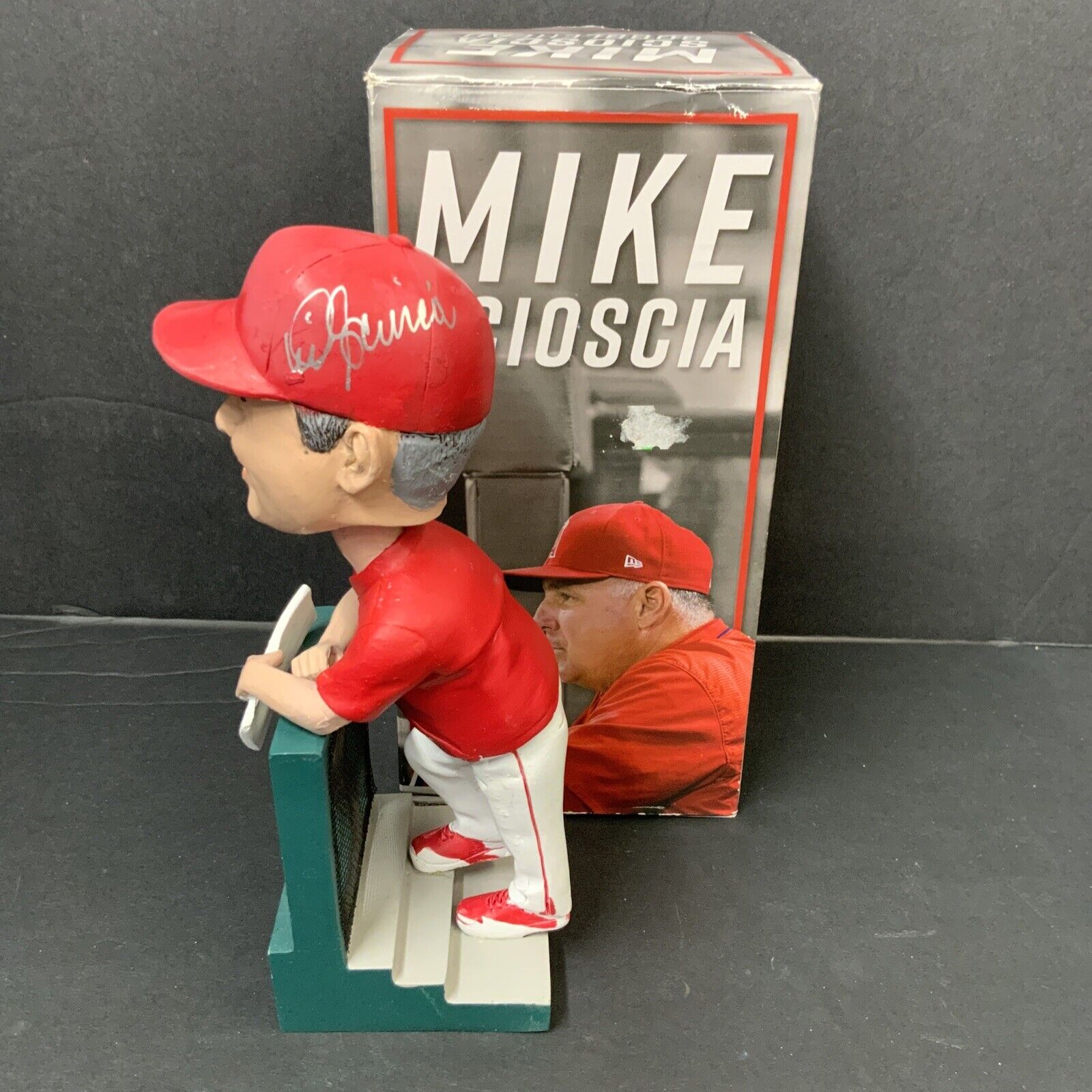 MIKE SCIOSCIA ANGELS 02 WS CHAMPION SIGNED 2018 SGA BOBBLEHEAD BECKETT WS31180