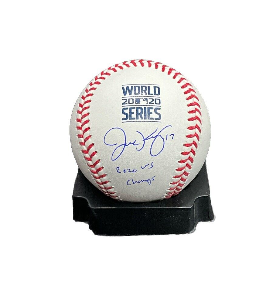 JOE KELLY DODGERS SIGNED 2020 WORLD SERIES BASEBALL "2020 WS CHAMPS" INS PSA ITP