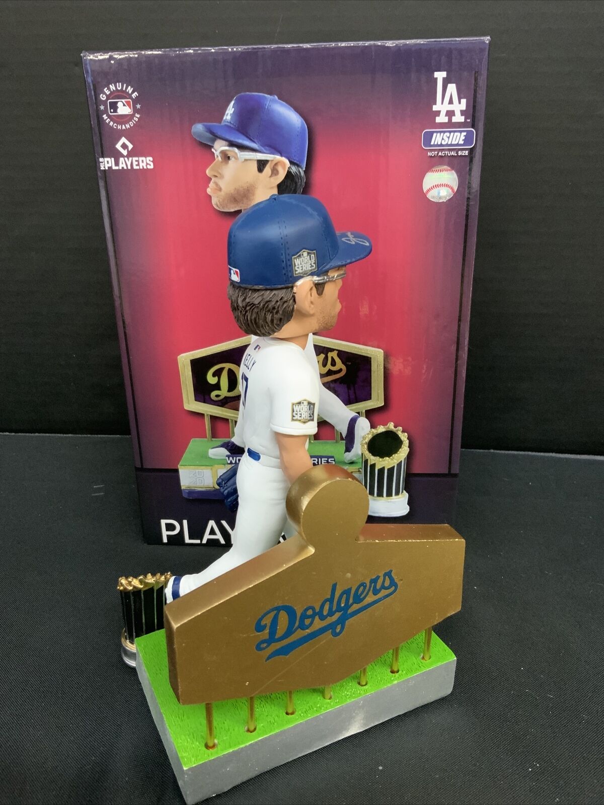 JOE KELLY DODGERS SIGNED POUTY FACE BOBBLEHEAD "NICE SWING BITCH" PSA 9A96005