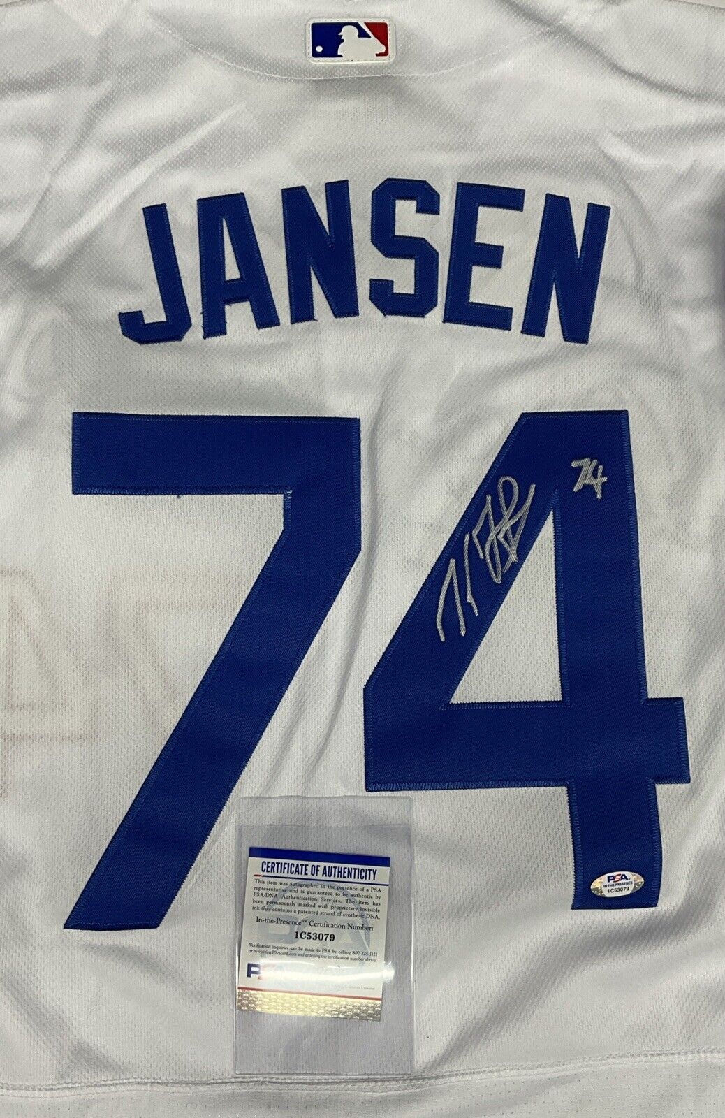 KENLEY JANSEN DODGERS SIGNED 2020 WORLD SERIES JERSEY PSA 1C53079