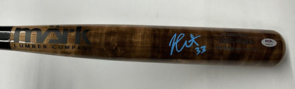 JAMES OUTMAN DODGERS SIGNED MARK LUMBER GAME MODEL J01 MAPLE BAT PSA RG51311