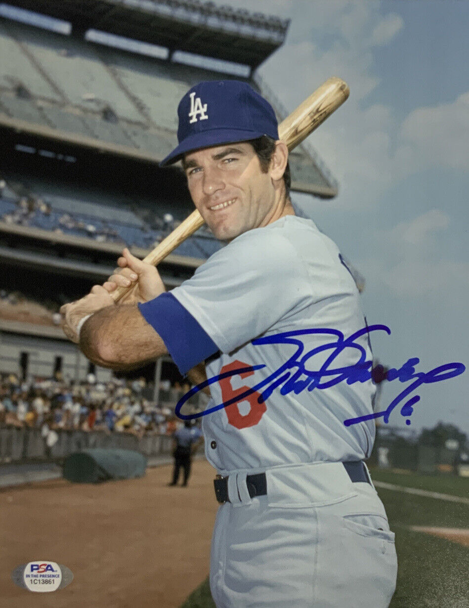 STEVE GARVEY DODGERS 1974 NL MVP & 1981 WORLD SERIES CHAMP SIGNED 8X10 PHOTO PSA