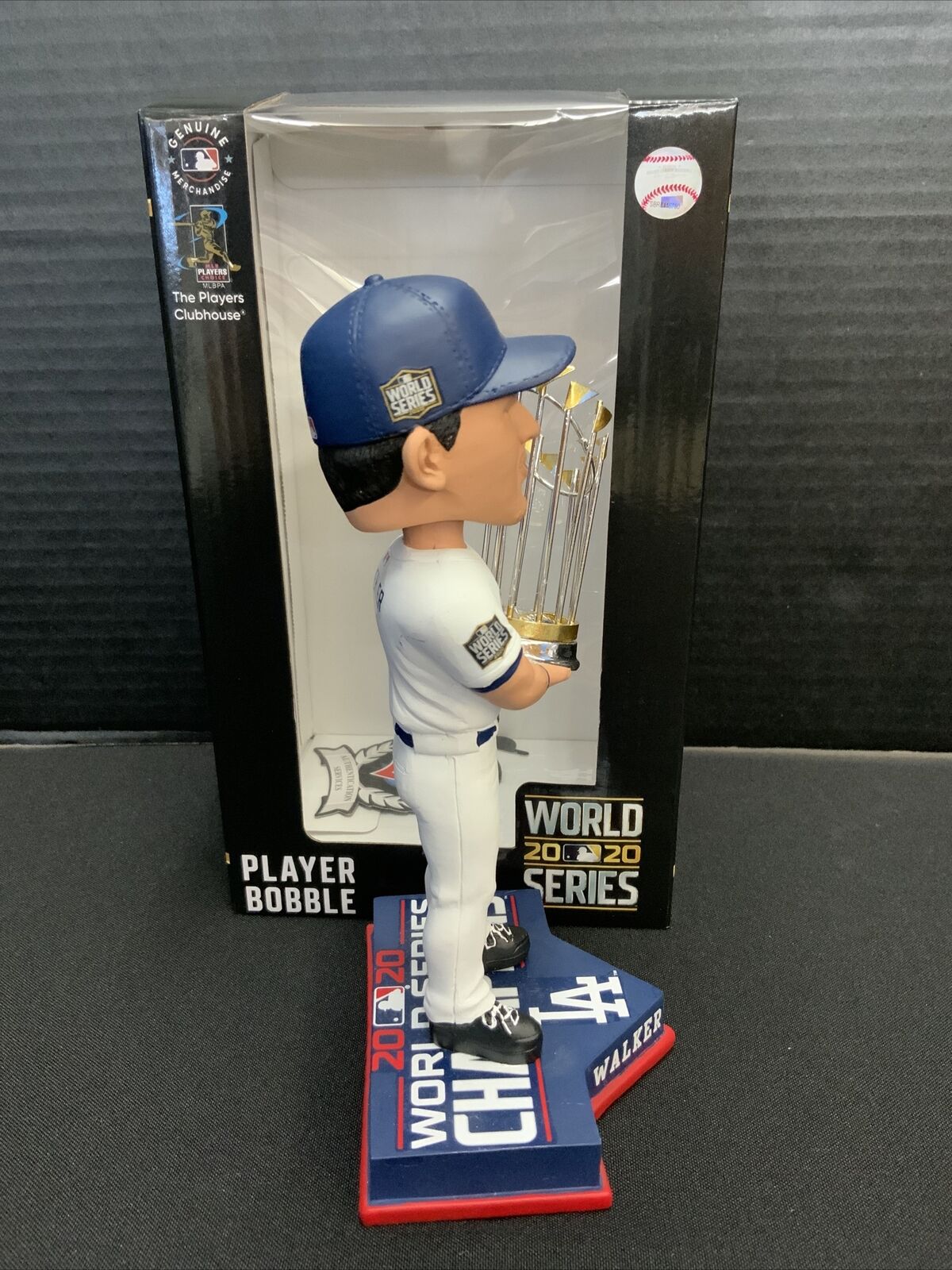 WALKER BUEHLER DODGERS SIGNED FOCO 2020 WS CHAMPIONSHIP BOBBLEHEAD WK 30259