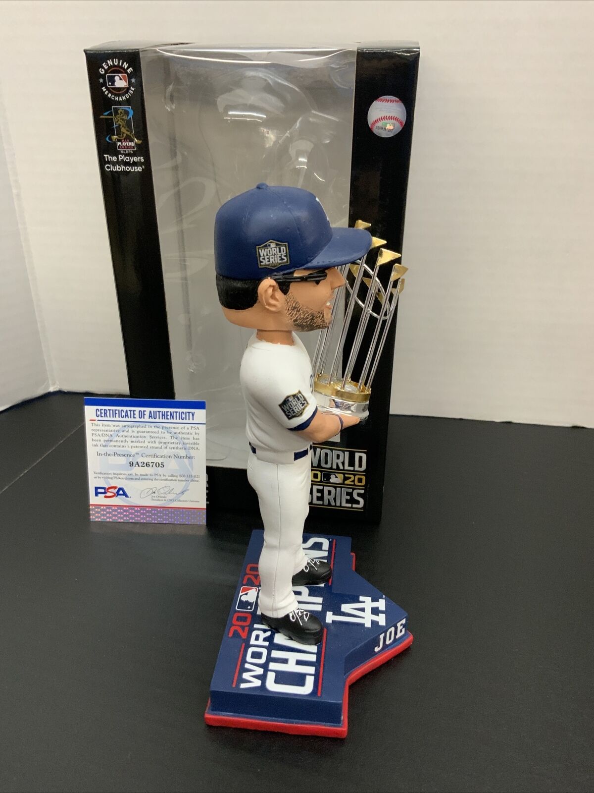 2020 WS CHAMPION JOE KELLY DODGERS SIGNED FOCO CHAMPIONSHIP BOBBLEHEAD  PSA