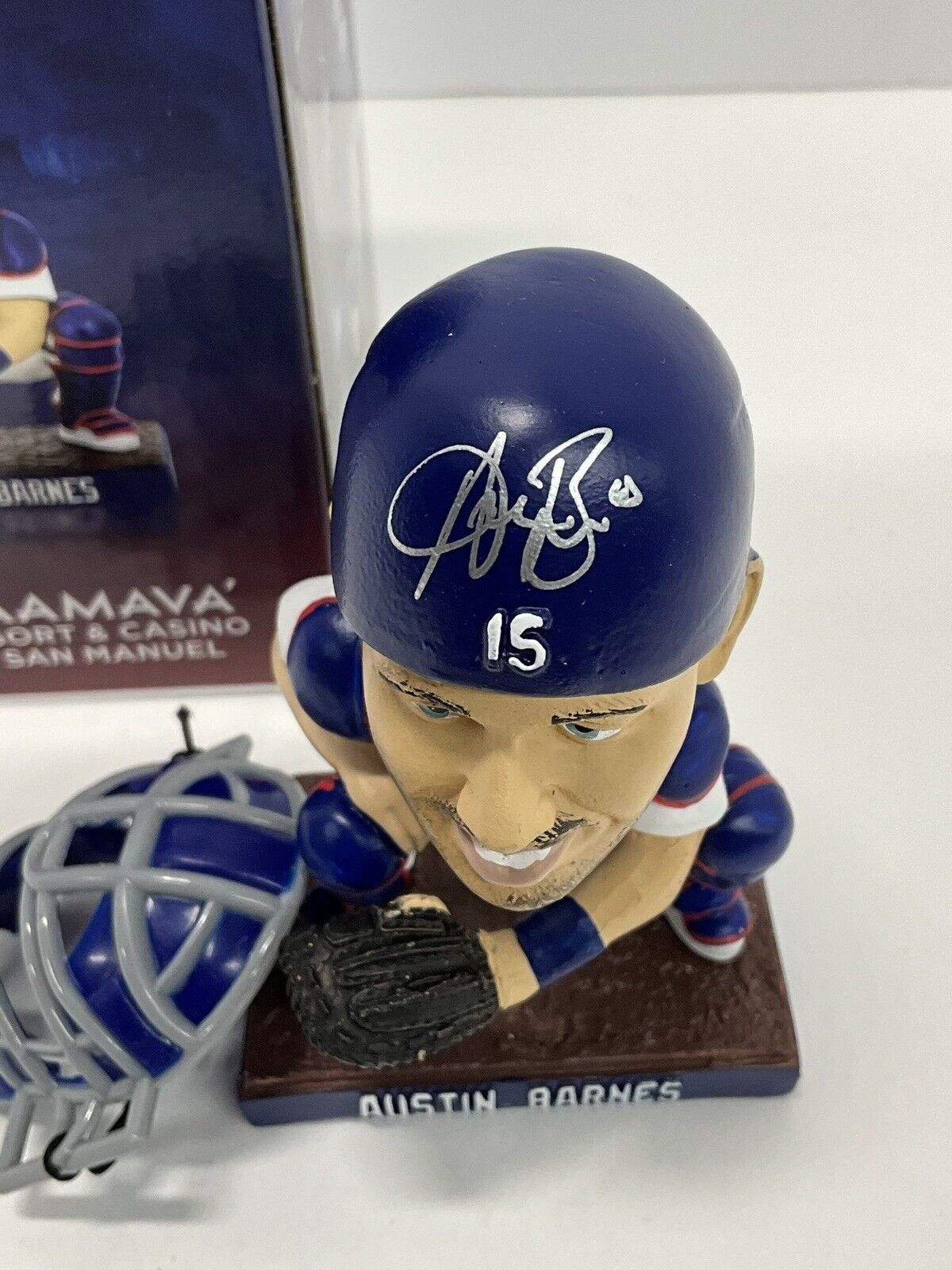 AUSTIN BARNES 2020 WORLD SERIES CHAMP SIGNED DODGERS SGA BOBBLEHEAD PSA 2C59548