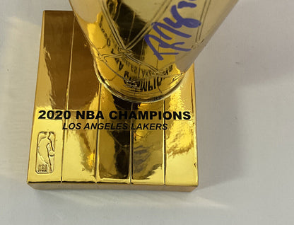 KYLE KUZMA & DWIGTH HOWARD SIGNED 12" NBA TROPHY "2020 NBA CHAMPS" PSA AI81064