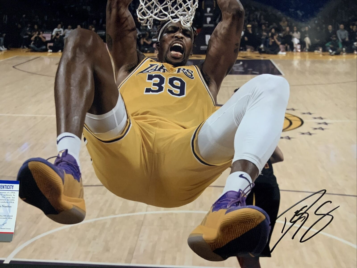 2020 NBA CHAMPION DWIGHT HOWARD LAKERS SIGNED 16X20 DUNK  PHOTO  PSA ITP