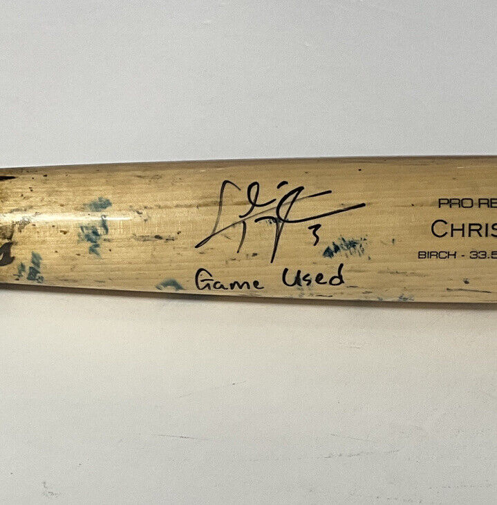 CHRIS TAYLOR DODGERS 2020 WS CHAMP SIGNED GAME USED VICTUS BAT W/INS BAS WZ59682