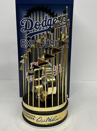 OREL HERSHISER SIGNED DODGERS 12" 1988 WORLD SERIES TROPHY 88 WS MVP PSA 9A20788