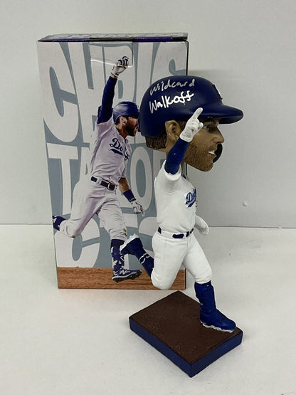 CHRIS TAYLOR SIGNED DODGERS 2022 SGA BOBBLEHEAD "WILDCARD WALKOFF" PSA 2C53560