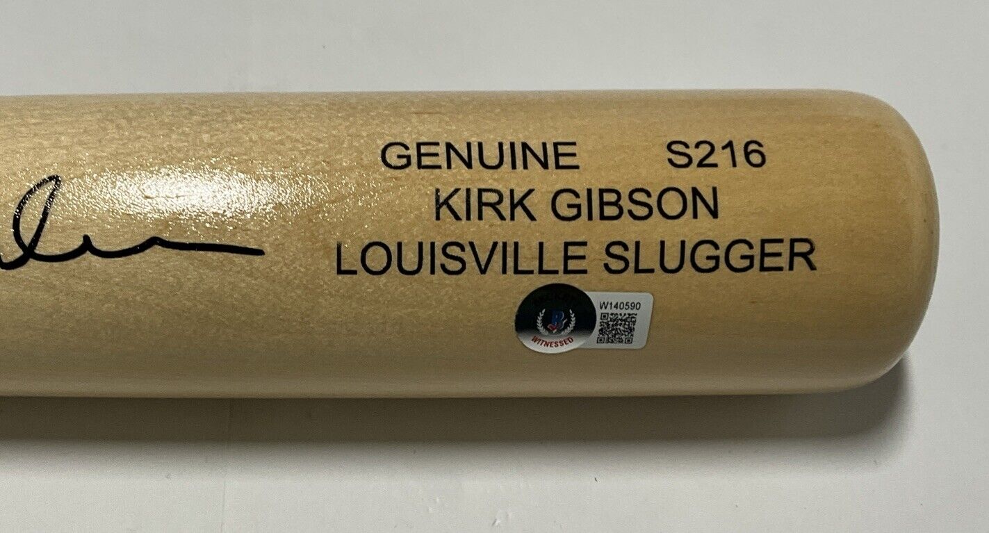 KIRK GIBSON DODGERS TIGERS SIGNED LOUISVILLE SLUGGER GAME MODEL BAT BAS W140590