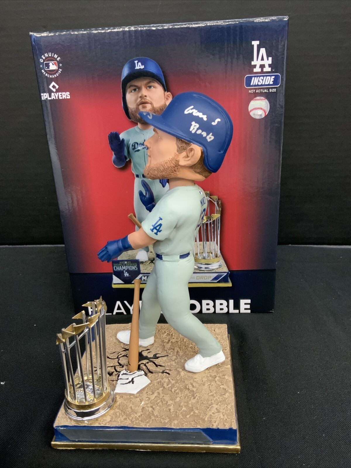 MAX MUNCY DODGERS SIGNED FOCO CHAMPIONSHIP BOBBLEHEAD "GAME 5 BOMB" PSA 9A99281