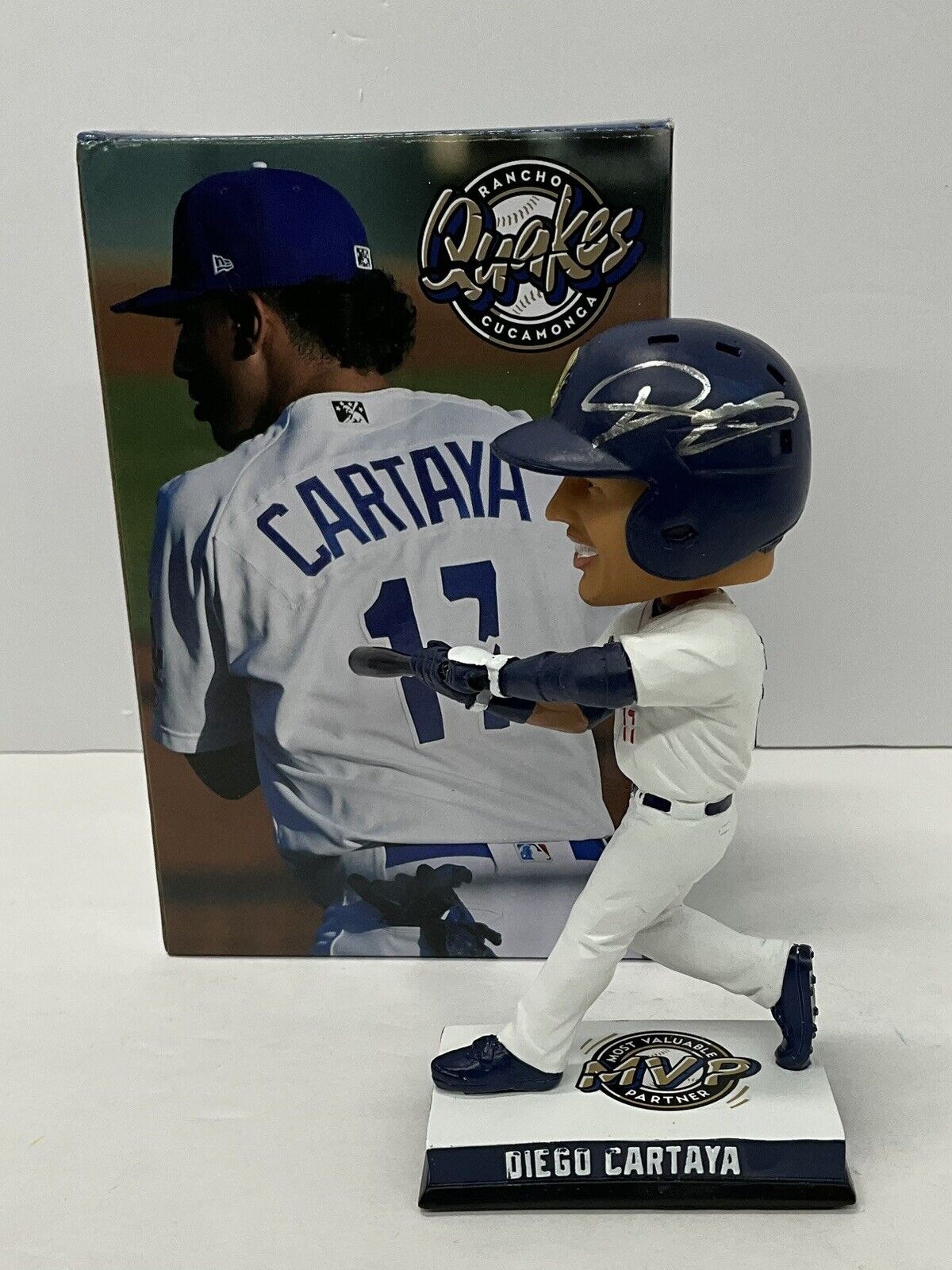 DIEGO CARTAYA DODGERS PROSPECT SIGNED CUCAMONGA QUAKES BOBBLEHEAD BAS BH019379