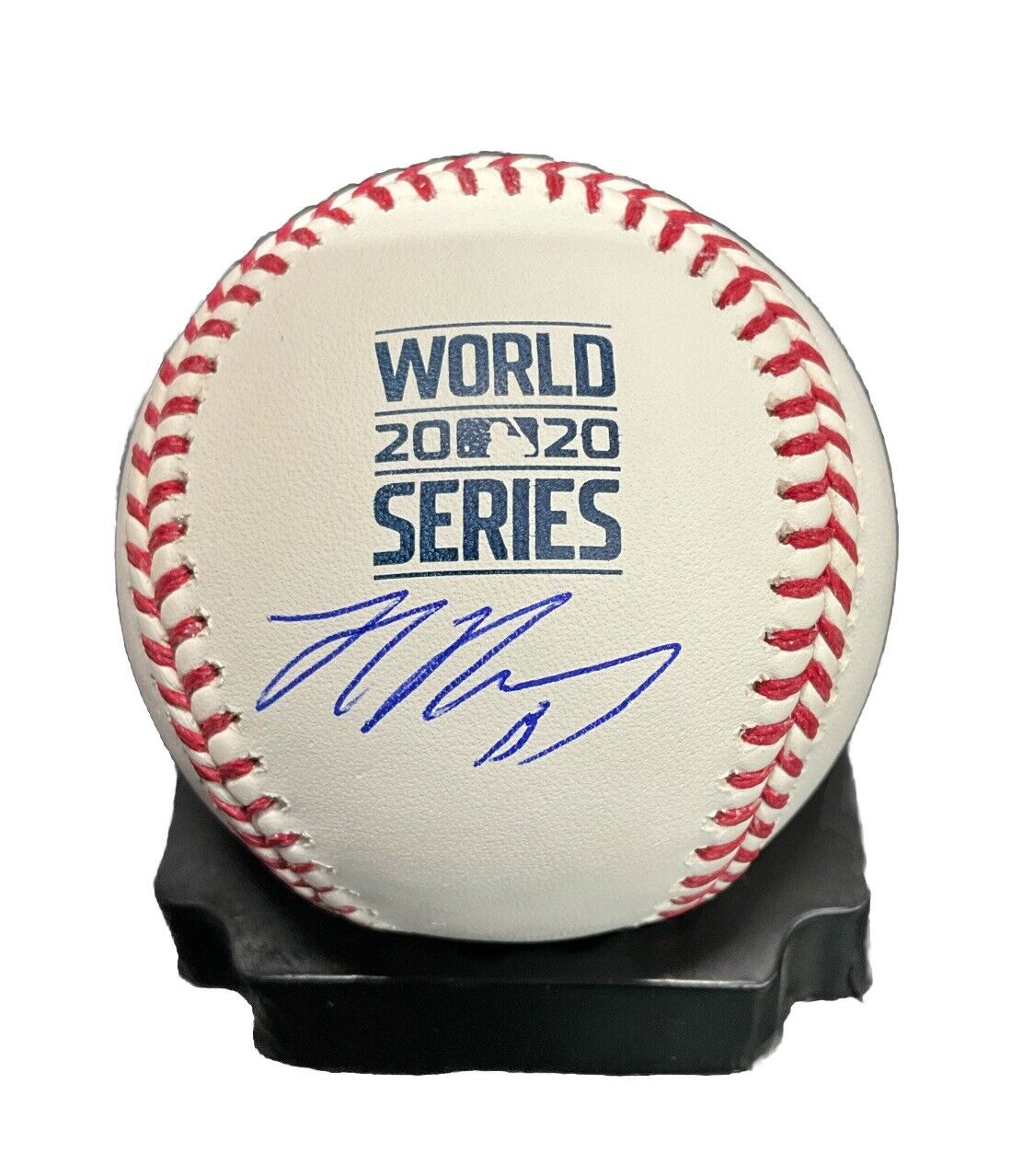 MAX MUNCY DODGERS CHAMPION SIGNED 2020 WORLD SERIES BASEBALL PSA WITNESS