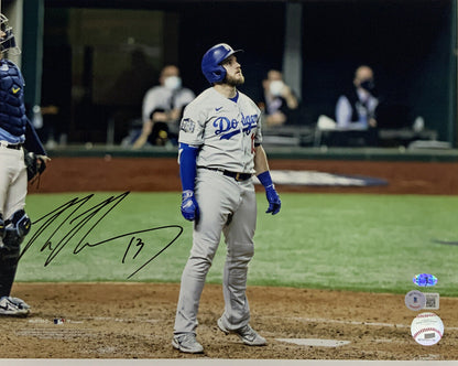 MAX MUNCY DODGERS SIGNED 11X14 2020 WORLD SERIES GAME 5 HOMERUN PHOTO PSA