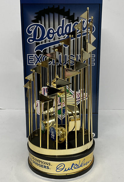 OREL HERSHISER 88 WS MVP SIGNED DODGERS 12" 1988 WORLD SERIES TROPHY PSA 9A20786