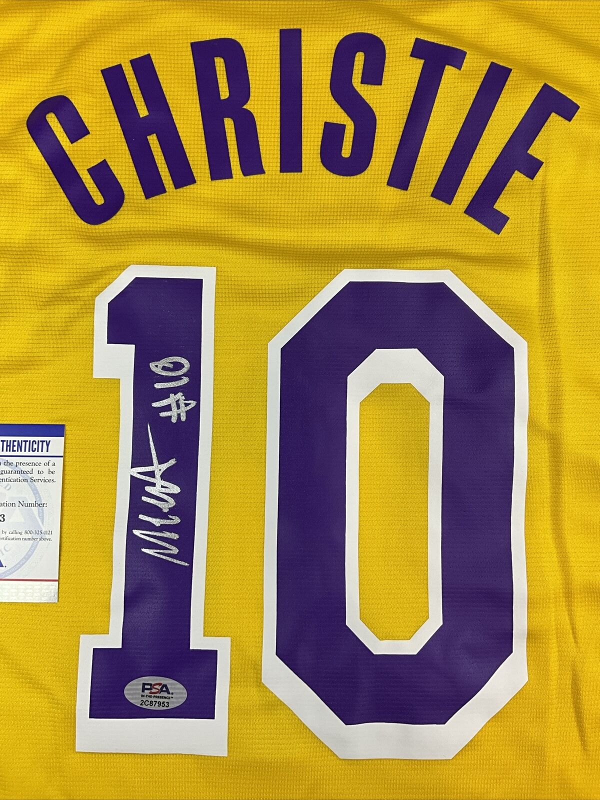 MAX CHRISTIE SIGNED LOS ANGELES LAKERS FANATICS NBA JERSEY PSA ITP 2C87953