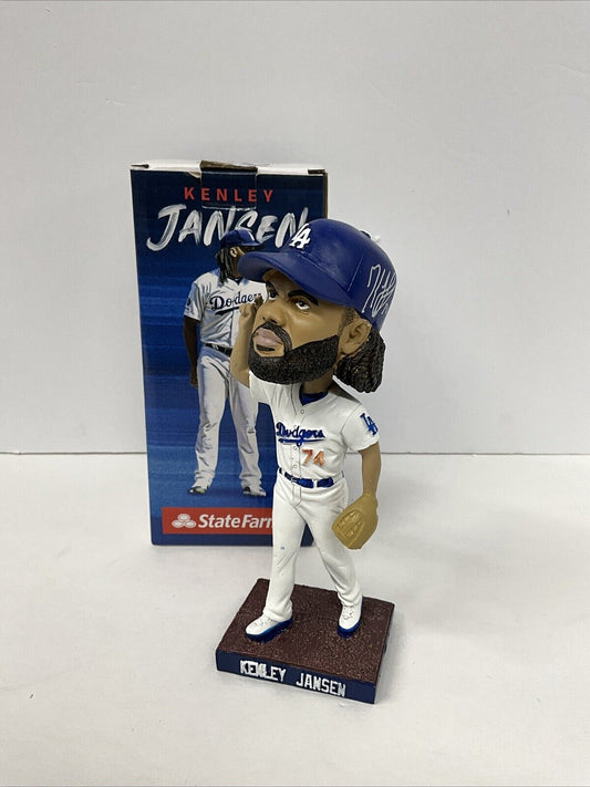 KENLEY JANSEN SIGNED DODGERS 2019 SGA BOBBLEHEAD "2020 WS CHAMPS" IN PSA 9A48400