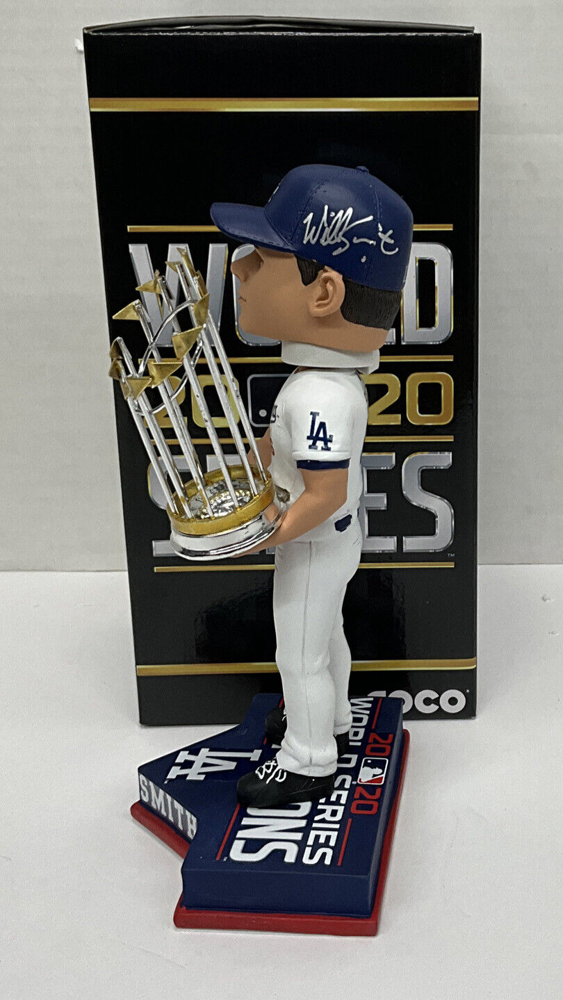 WILL SMITH DODGERS SIGNED FOCO 2020 WS CHAMPIONSHIP BOBBLEHEAD BAS WW31090