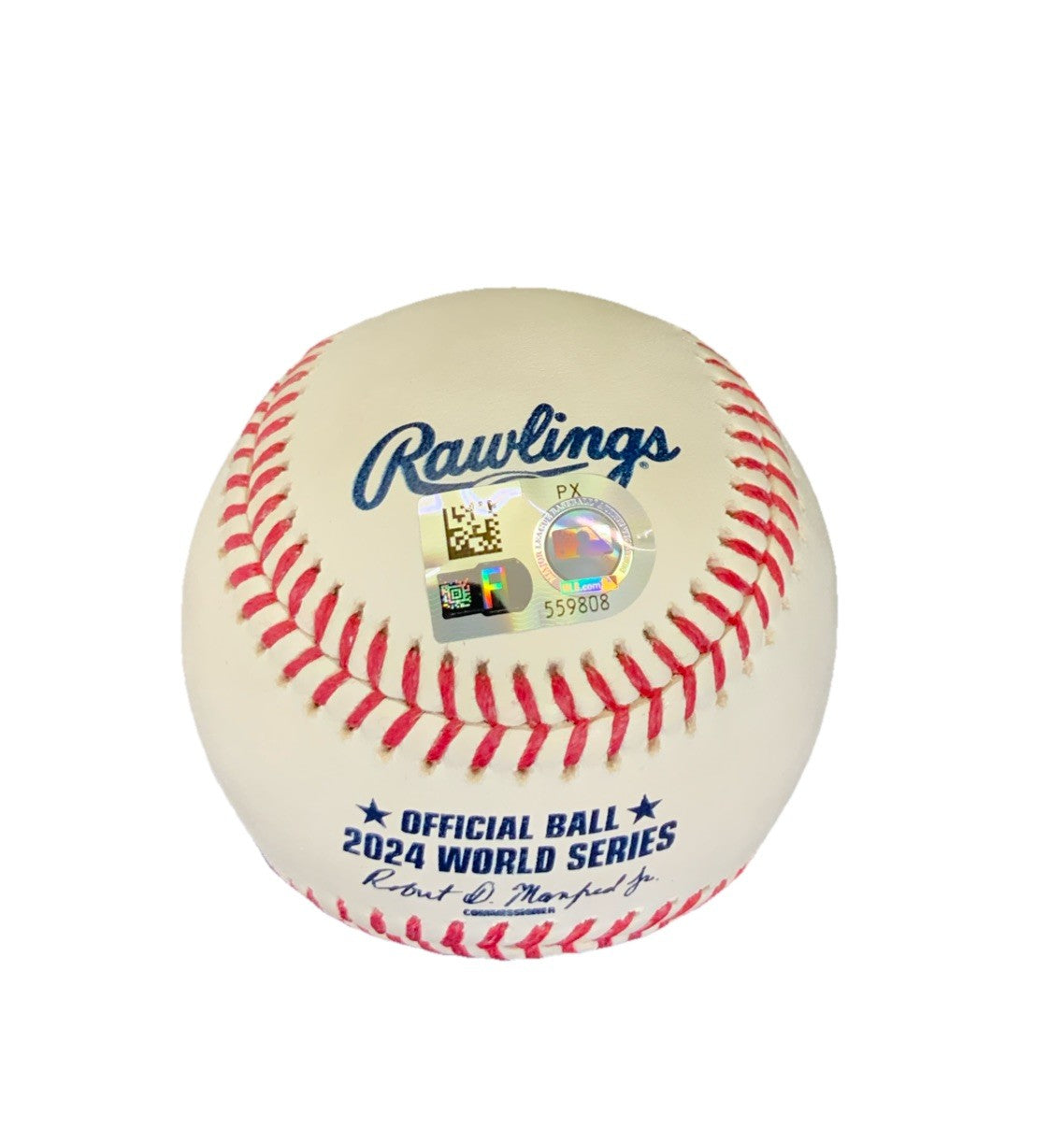 GAVIN LUX DODGERS SIGNED 2024 WORLD SERIES BASEBALL "24 WS CHAMP" MLB COA