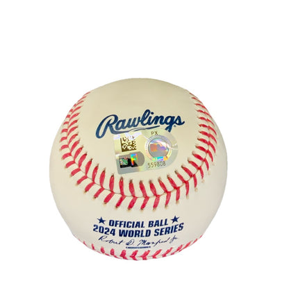 GAVIN LUX DODGERS SIGNED 2024 WORLD SERIES BASEBALL "24 WS CHAMP" MLB COA