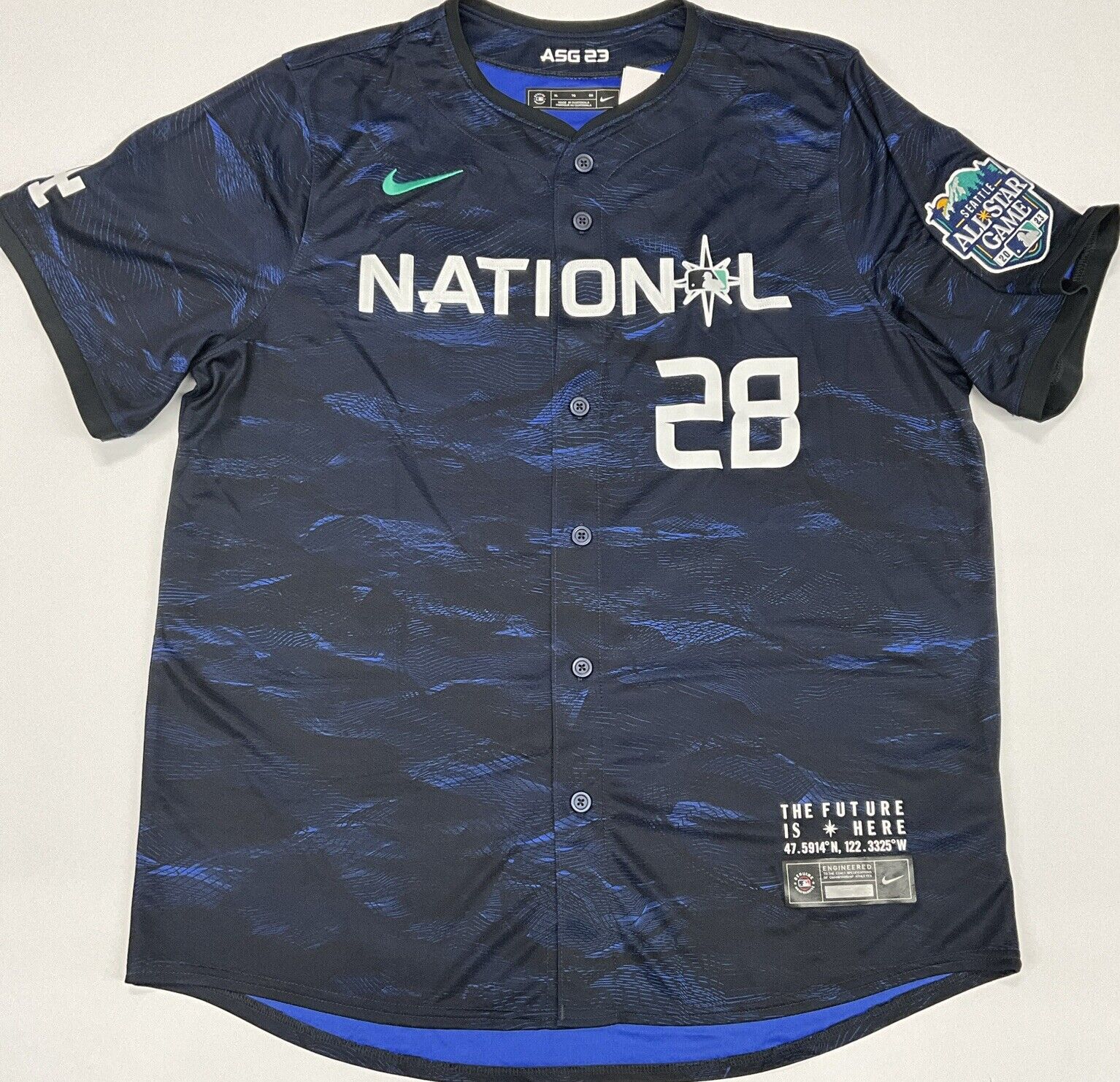 JD MARTINEZ DODGERS RED SOX SIGNED NIKE 2023 ALL STAR GAME JERSEY BAS W807886